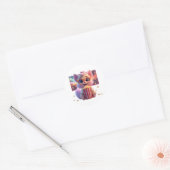 Zoe Kat Sticker met Popcorn (Envelop)