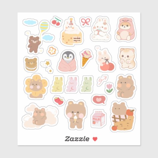 Zoe Kawaii Dier Sticker (Vel)