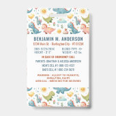 Zoe Kidds Dinosaur Kleurrijke Aangepaste Foto Kind Badge (Achterkant)