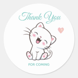 Zoe Kitten Kat Dank Je Klassieke Ronde Sticker