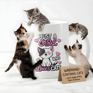 Zoe Kitten & Roze Harten Grote Koffiekop