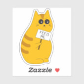 Zoe Kitten Sticker; Hongerige Kat Sticker (Vel)