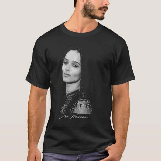 Zoe Kravitz - Essential Design Retro T-shirt (Voorkant)