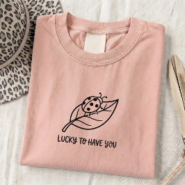Zoe lievebug geluksquote SVG grafische T-shirt voo
