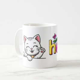 Zoe Mij Kat Hallo Kleurrijke Retro Koffiemok