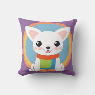 Zoe Minimalistisch Cartoon Hond Modern Puppy Huis  Kussen