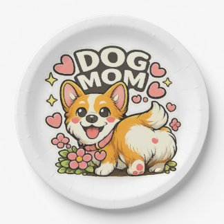 Zoe Moeder Corgi Sticker Kawaii Bloem,Hart kunst Papieren Bordje