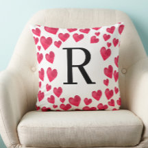 Zoe Monogram Rode Hartjes Aangepaste Monogram