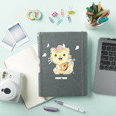 Zoe Muziektabby Gemberkaramelkat Sticker (iPad Cover)