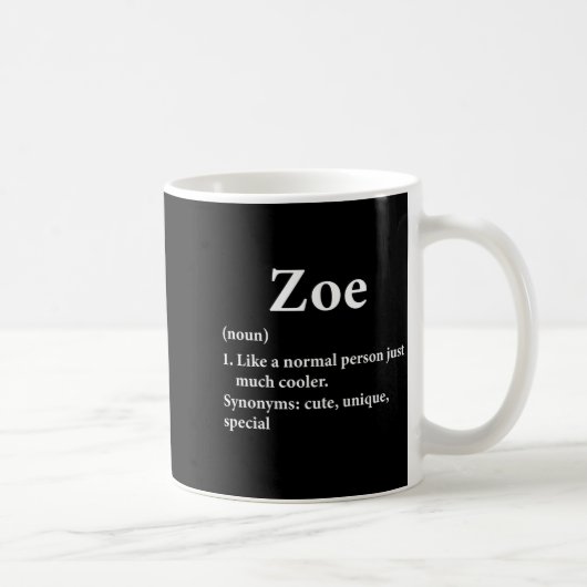 Zoe Naam Definitie Grappig D  Koffiemok (Rechts)