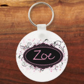 Zoe-naamplaat Sleutelhanger (Voorkant)