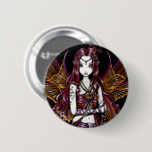 "Zoe" Oranje Sherbert Fairy Fantasy Button (Voorkant /achterkant)