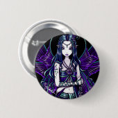 "Zoe" Paarse Celestial Fairy Button (Voorkant /achterkant)