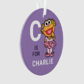 Zoe | Persoonlijke naam met fotoversiering Ornament (voorkant)