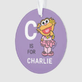 Zoe | Persoonlijke naam met fotoversiering Ornament (voorkant)