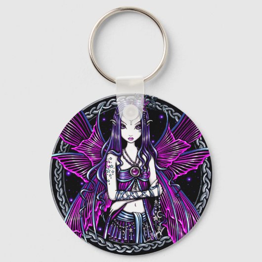 Zoe Pink Moon & Stars Fairy Sleutelhanger (Voorkant)