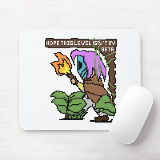 Zoe Pixel Sign - "Beta Level?" Muismat (Met muis)