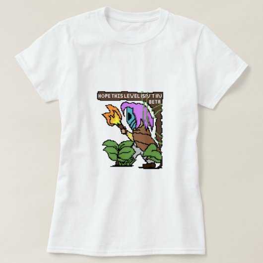 Zoe Pixel Sign - "Beta Level?" T-shirt (Design voorkant)