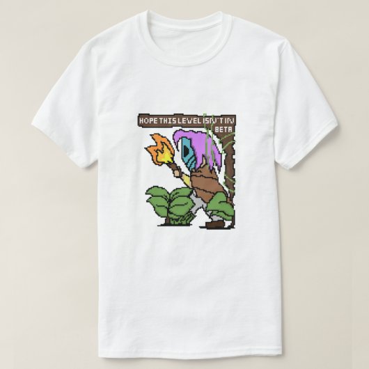 Zoe Pixel Sign - "Beta Level?" T-shirt (Design voorkant)