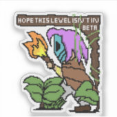 Zoe Pixel Sign – “Bèta-niveau?” Sticker (Voorkant)