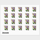 Zoe Pixel Sign – “Bèta-niveau?” Vierkante Sticker (Vel)