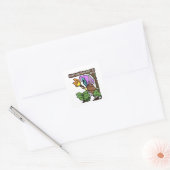 Zoe Pixel Sign – “Bèta-niveau?” Vierkante Sticker (Envelop)