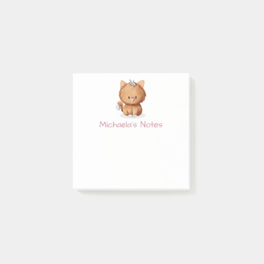 Zoe Simpele Oranje Kat Post-it® Notes (Voorkant)