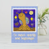 Zoe Slak Disco Bal Gelukkig Nieuwjaar Feestdagenkaart (Staand voorkant)