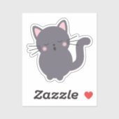 Zoe Slaperige Grijze Kat Sticker (Vel)