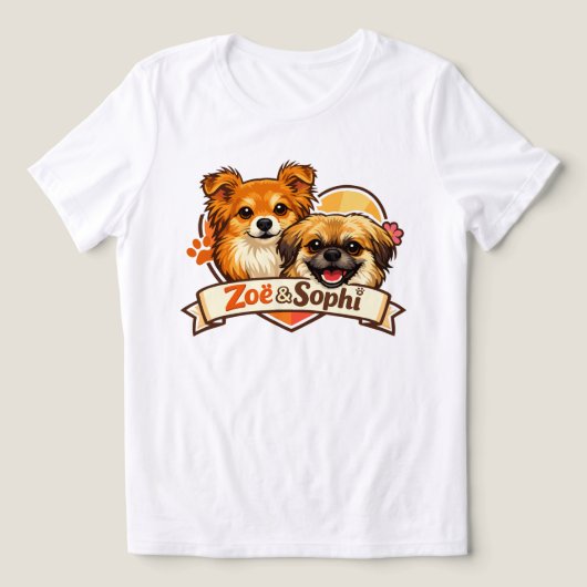 Zoë & Sophi Hond Logo T-Shirt (Design voorkant)