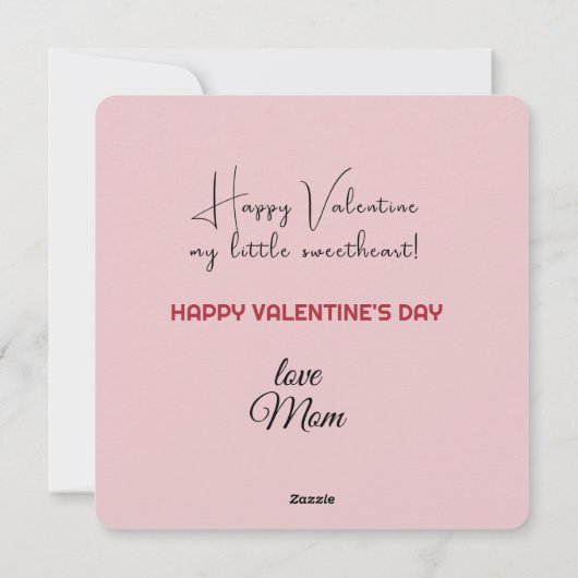 ZOE TEKENTJE MET HARTJES VALENTIJN FEESTDAGENKAART (Achterkant)