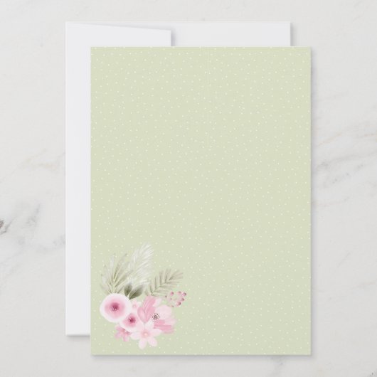 Zoe-uitnodiging Kaart (Achterkant)