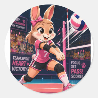 ZOE VOLLEYBAL KONIJN MEISJE STICKER