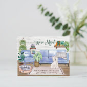 Zoe Westie Knus Nieuw Thuis Verhuisd Aankondigingskaart (Staand voorkant)