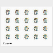 Zoe Zomer Pinguïn Surfplank Sticker (Vel)