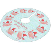 Zoeie rode krab met kerstmuts Kerstmis aan de kust Kerstboom Rok (Gekanteld)