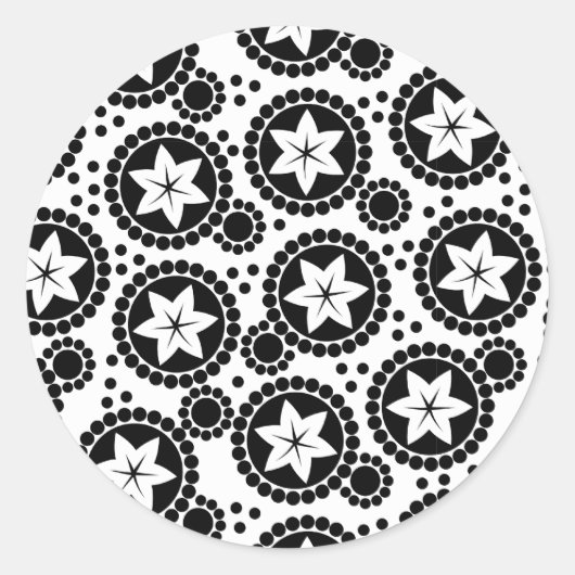 Zoeie zwarte witte bloemen Sticker (Voorkant)