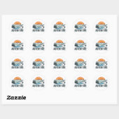 Zoek Adventure - Natuur Adventure Ronde Sticker (Vel)