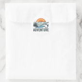 Zoek Adventure - Natuur Adventure Ronde Sticker (Tas)