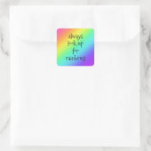 Zoek altijd op Rainbows Sticker (Tas)