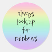 Zoek altijd op Rainbows Sticker (Voorkant)