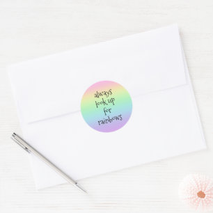 Zoek altijd op Rainbows Sticker