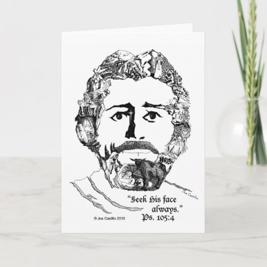 "Zoek altijd Zijn Gezicht" Ps. 105:4 Kaart (Voorkant)