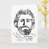 "Zoek altijd Zijn Gezicht" Ps. 105:4 Kaart (Gele Bloem)