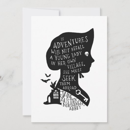 Zoek Avontuur Northanger Abbey Citaat Kaart (Voorkant)