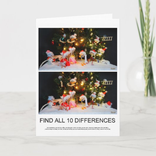 Zoek de 10 verschillen zoekplaatje van de Fubby's. Kaart (Voorkant)