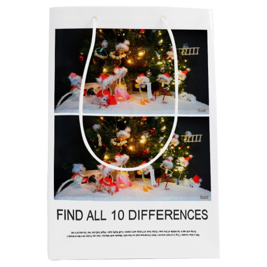 Zoek de 10 verschillen zoekplaatje van de Fubby's. Medium Cadeauzakje (Voorkant)