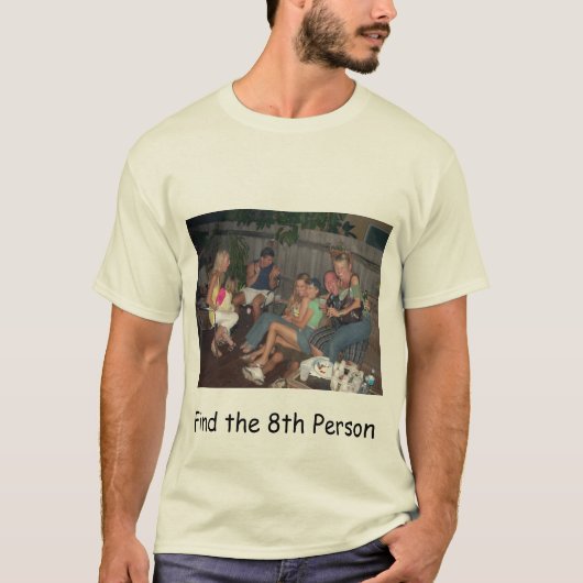 Zoek de 8e Persoon T-shirt (Voorkant)