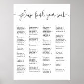 Zoek de alfabetische zetelkaart van uw zitplaats poster (Voorkant)