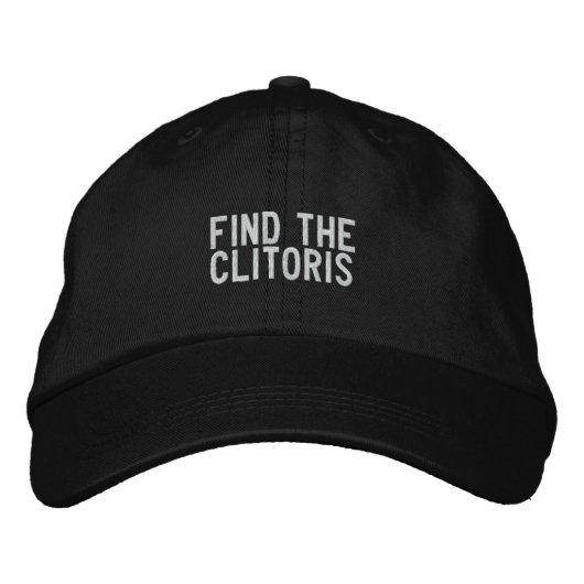 Zoek de clitoris geborduurde pet (Voorkant)